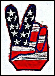 peace 01 american flag handsign
